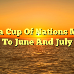 Africa Cup Of Nations Moves To June And July